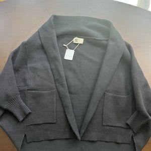 Free People - Look by M. Cropped black cardigan. OS fits all.